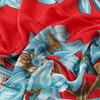 Весна и лето тонкий срез искусственного шелка шарф свежий ретро цветок лилии печать солнцезащитный саронг праздничный цепной платок
