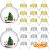100-200pcs Round Christmas Ball Caps Removable Metal DIY Xmas Balls Hanging Decoration Hats for Home Party New Year Ornaments