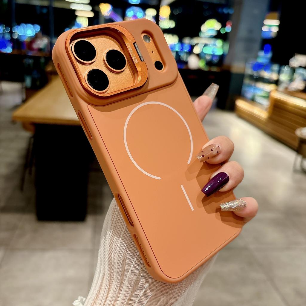 Подходит для Apple 17promax силиконовый держатель, чехол для мобильного телефона iPhone16 магнитное всасывание 15 всесторонний противоударный.