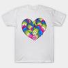 T Shirt Women Heart Harajuku Print Kawaii Tshirt Summer Short Sleeve Female T-Shirt Top Tee