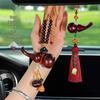 Red Sandalwood Gourd Car Hanging Ornament - Safe Amulet for Rearview Mirror