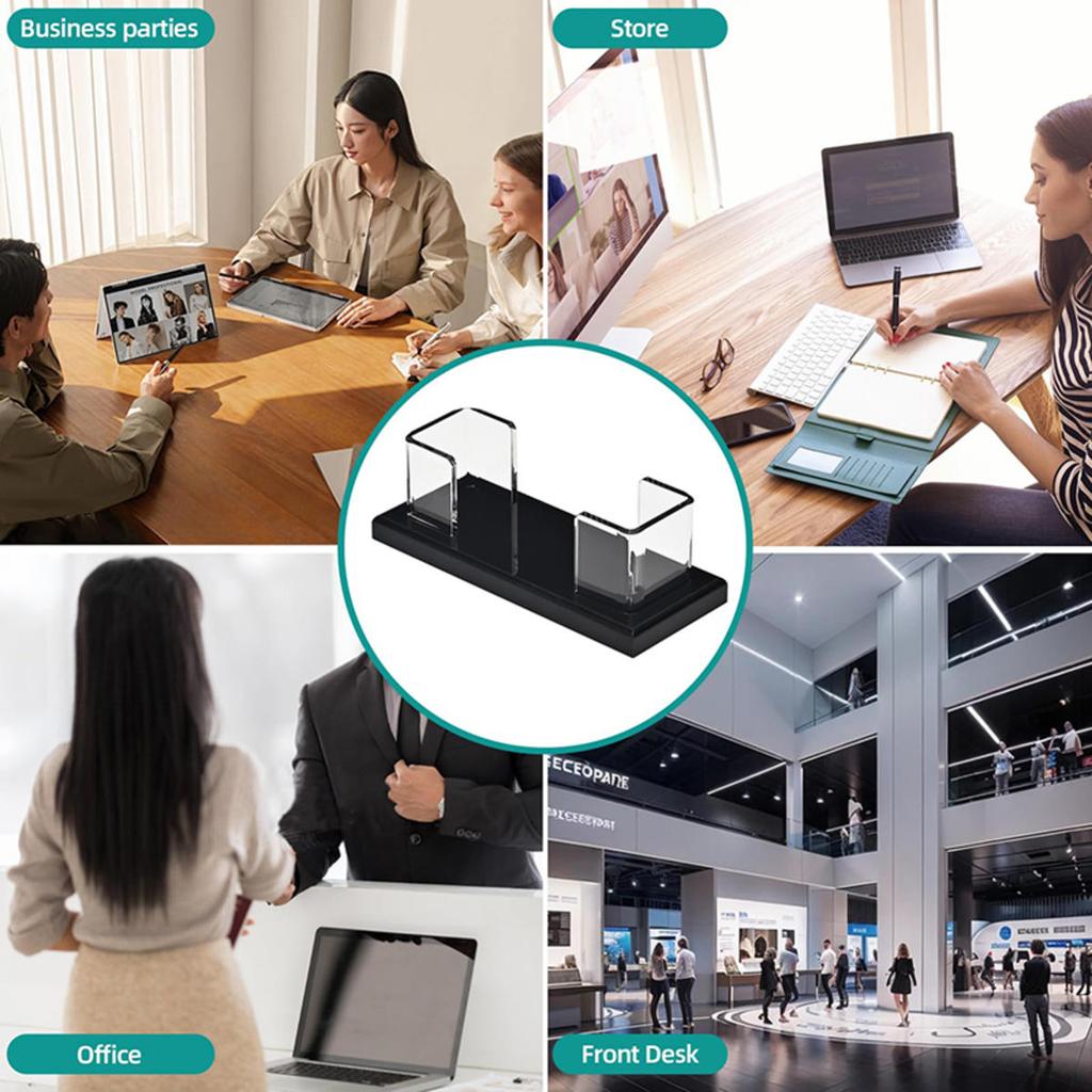 Transparent Lightsaber Display Stand Desktop Acrylic Decorative Rectangular Holder Business Card Storage Rack