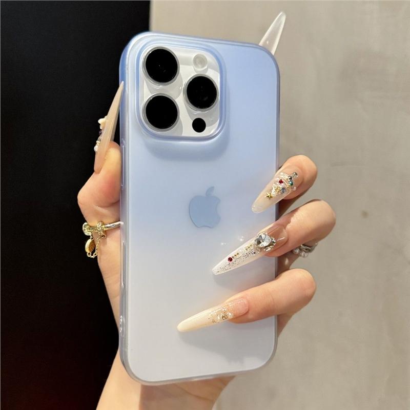 Transparent Gradient Matte Phone Case For For Iphone 12 13 14 15 16 Pro Max Plus Ultrathin Shockproof Bumper Cases Cover