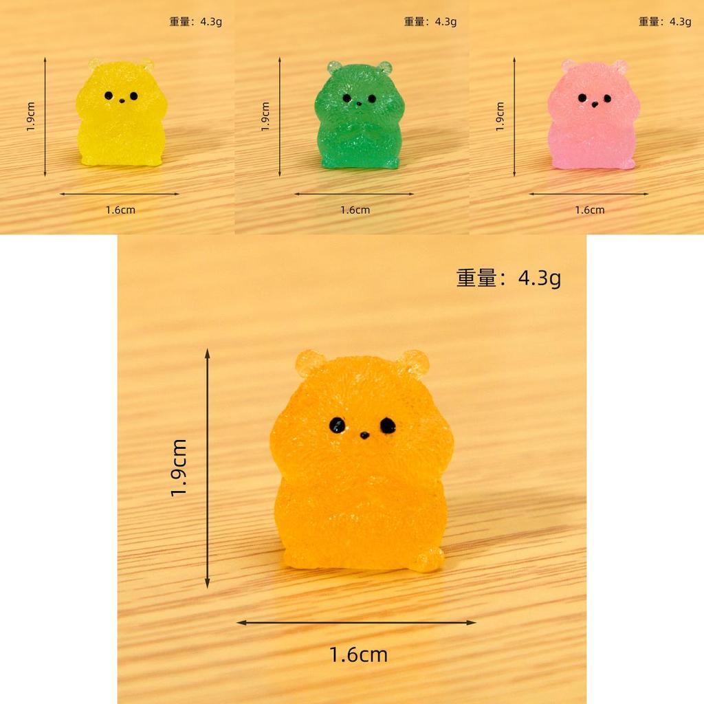 Смола Светящийся Хомяк Декоративная Фигурка Для Дома И Автомобиля