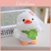 Small Sunflower Green Leaf Duck Plush Keychain Toy Pendant Bag Accessories Decor