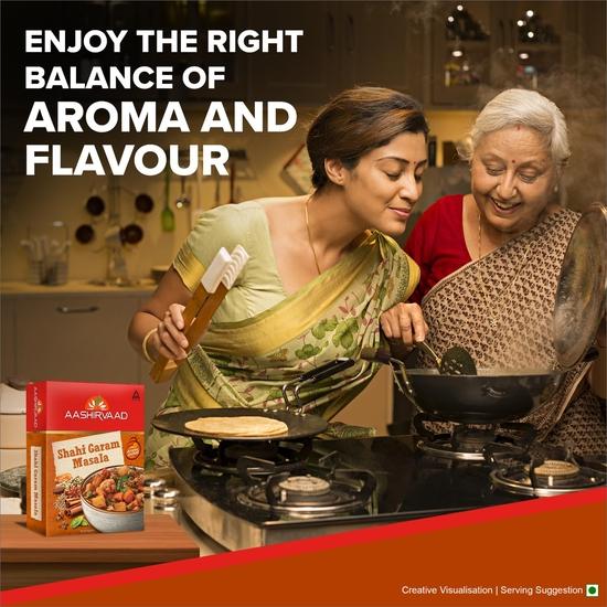Aashirvaad Shahi Garam Masala, 100 г, смесь специй для аутентичного вкуса и цвета