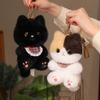 Плюшевая игрушка котенок, сидящий, мультяшный, сиамский, черный, трехцветный, кукла-кошка, мягкая, пушистая, мультяшное животное, плюшевая игрушка, успокаивающая, подарок на день рождения