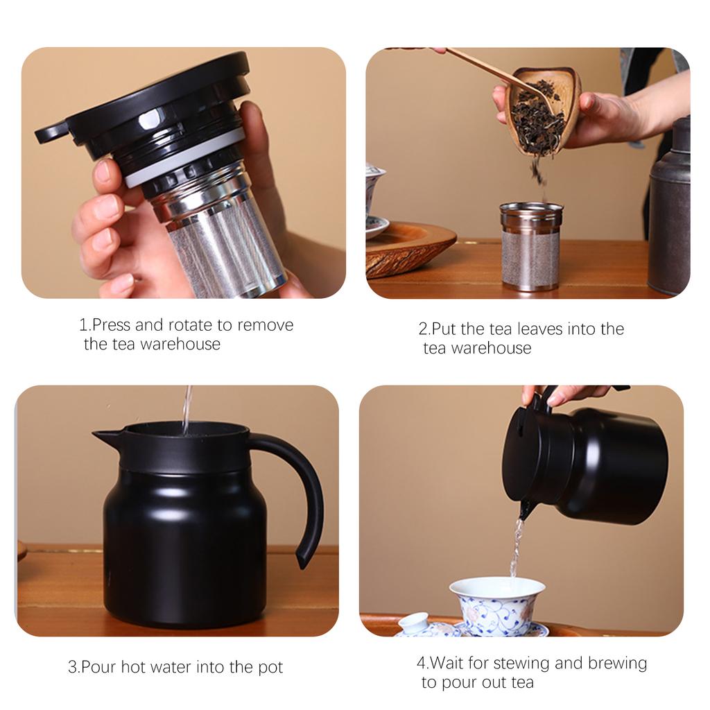 Горячий чайник из нержавеющей стали 316, большой емкости, термочайник для кухни