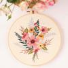 Colorful Flower Embroidery Kit DIY Embroidery Set Home Decor Cross Stitch Set  Adults