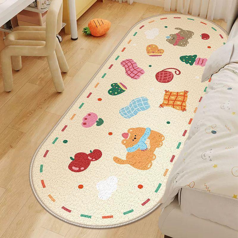 Ins мультфильм милый спальня нескользящее одеяло длинный плюшевый комната девушки гостиная кабинет ковер гостиная кровать одеяло