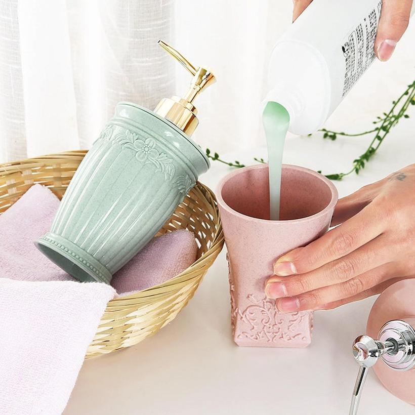 1Pc Creative Refillable Liquid Soap Dispenser Bathroom Sanitizer Bottle Hand Pump Emulsion Shampoo Bath Shower Gel Press Bottles