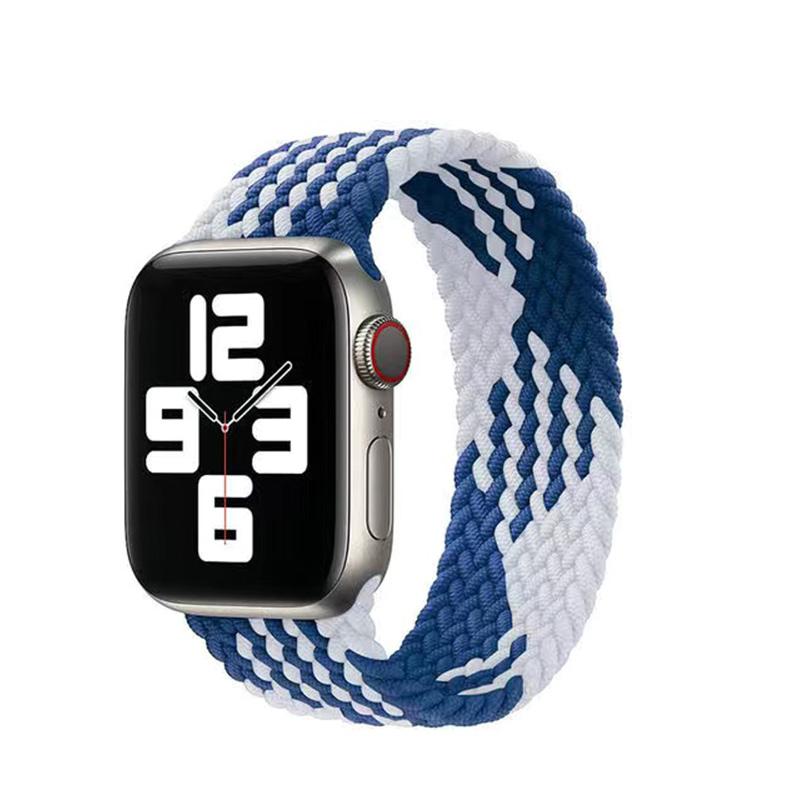 Плетеный ремешок SOLO LOOP для Apple Watch Band 45 мм, 44 мм, 41 мм, 40 мм, 38 мм, 42 мм, нейлоновый браслет Correa iWatch Serie 3, 4, 5 SE 6, 7