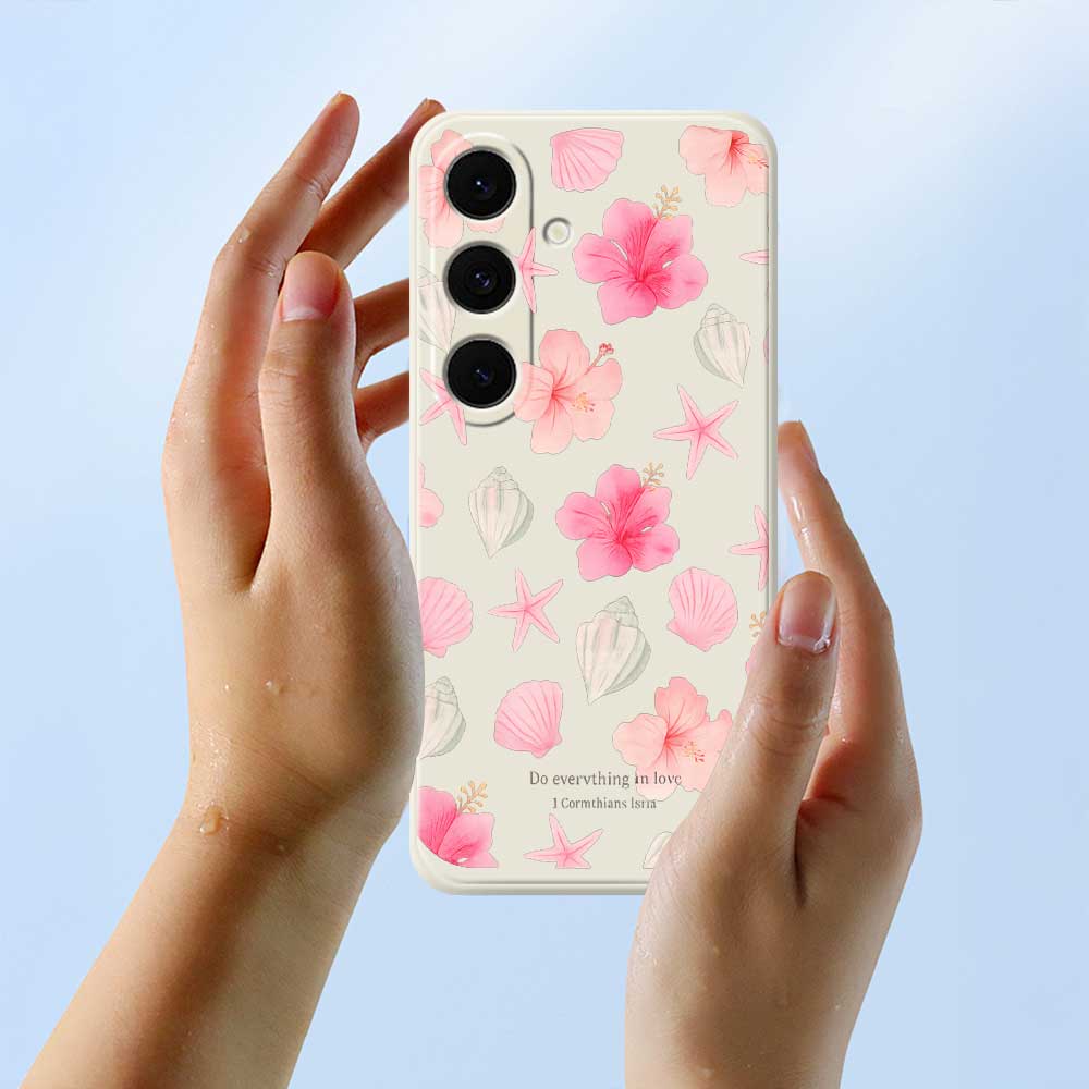 Чехол-накладка для Samsung Galaxy S25 FE с принтом в виде цветущего персика, с прямыми краями, из ТПУ, задняя крышка для телефона