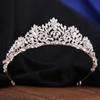 Bridal Crown Colorful Rhinestone Headband Baroque Alloy Crown Wedding Dress Accessories Hair Accessories