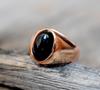 925 Sterling Silver, Black Onyx Ring, Rose Gold Ring, Handmade Jewelry, Gorgeous Gift, Mens Ring, Unisex Gift, Engagement Ring