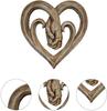 Art Sculpture Heart Holding Hands Wall Decor Decorative - Faux Wood Finish - Forever Love