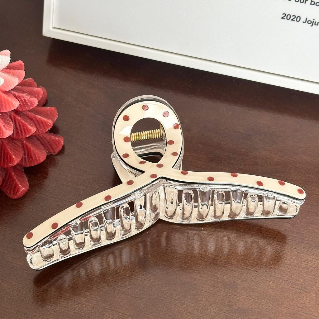 Трендовые большие заколки-крабы для волос с цветочным и клубничным принтом для женщин