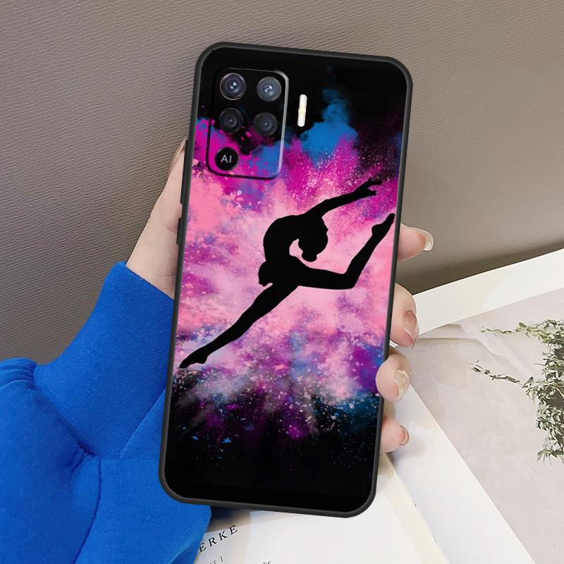 Масляная живопись Гимнастика Для OPPO Find X3 X5 Pro A9 A5 A31 2020 A15 A16 A52 A72 A1K A83 A91 A54 A74 A94 A53S Чехол