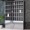 Stainless Steel 30-Slot Cup Storage Cabinet