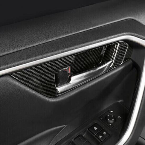 Для Toyota RAV4 - Накладки на ручки дверей салона Карбон