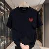Couples Cotton T-Shirt Short Sleeve Black White Tops Breathable Comfortable Soft Casual Sport Tees