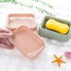 1PC Soap Holder Double-layer Bathroom Accessories Plastic Shower Soap Dish Non-slip Draining Tool Drainage Soap Box