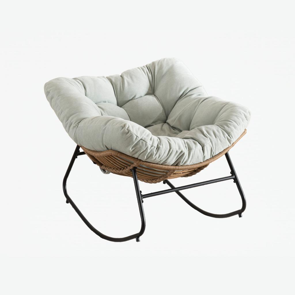 Rocking Chair, Chenille Upholstered Accent Chair, Modern Rocking Chair for Children's Room for Living Room, Bedroom, Apartment