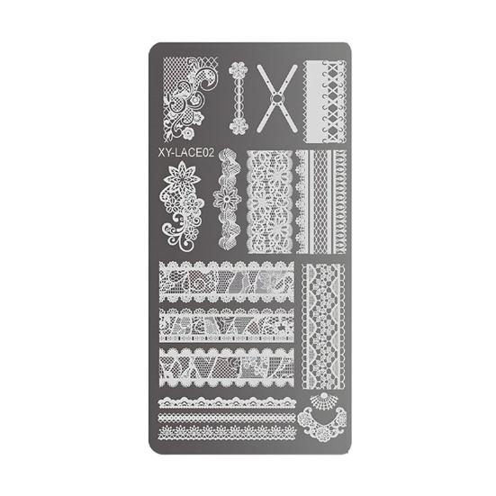 Набор пластин для штамповки банты цветы кружевной дизайн маникюр украшения металлические пластины переводные шаблоны серии Sweet