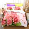 3D Flower Bedding Set Romantic Love Quilt Cover and Pillow Case 2/3 Pieces AU180 * 210 Easy To Clean Home Decoration for Girls' Rooms