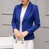 Women One Button Solid Color Lapel Long Sleeve Slim Blazer Coat Suit