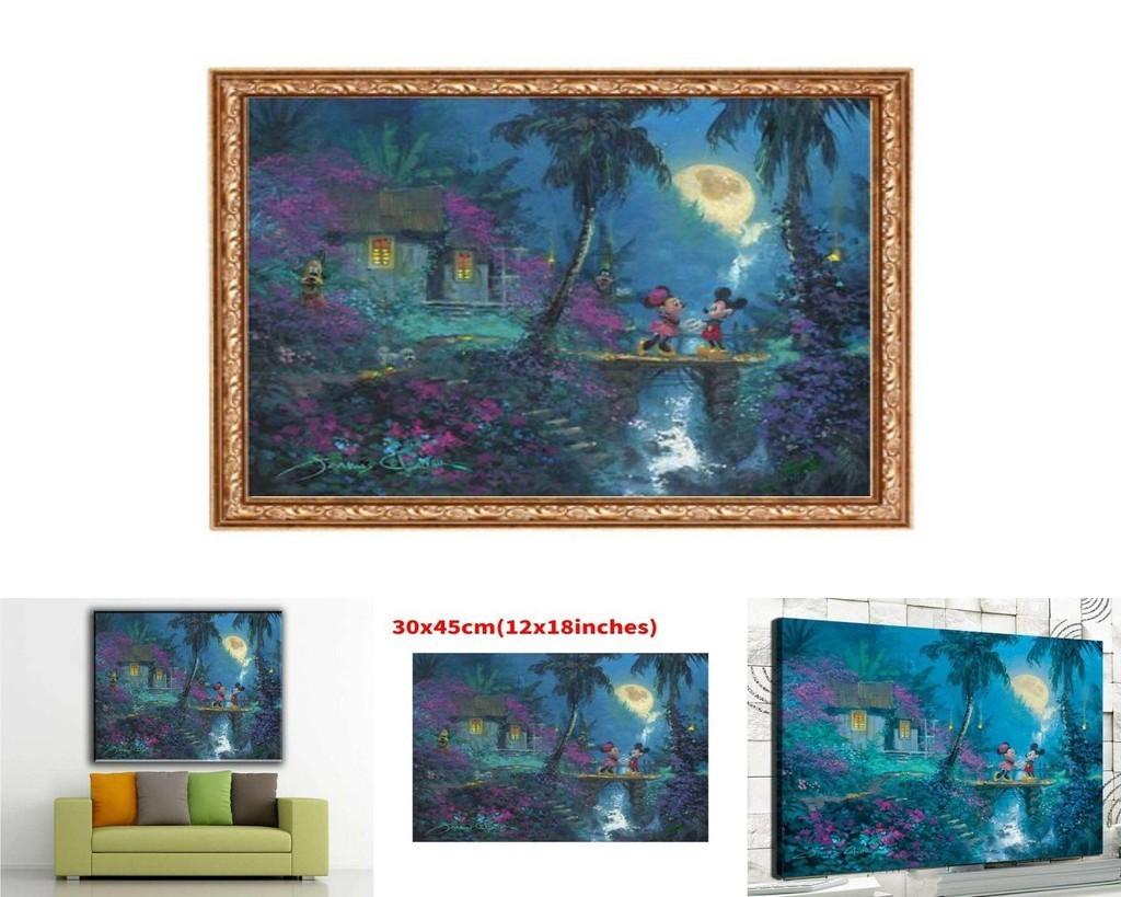 Холст Принцесса Русалка Настенное Искусство Современная Сказка Спальня Детская Комната Декоративная Картина Основной Материал