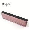 25 шт. Профессиональная двусторонняя пилка для ногтей 100/180 грит, пилки-наждачки, черная пилка для маникюра и педикюра и полировщики для ногтей