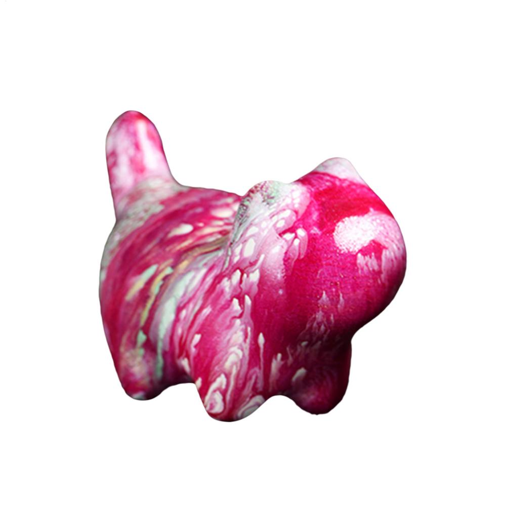 Wooden Cat Ornament Desk Miniatures Statues Cute Carved Cats Art Crafts Floating Paint Micro-landscape Decorations for Bookcase