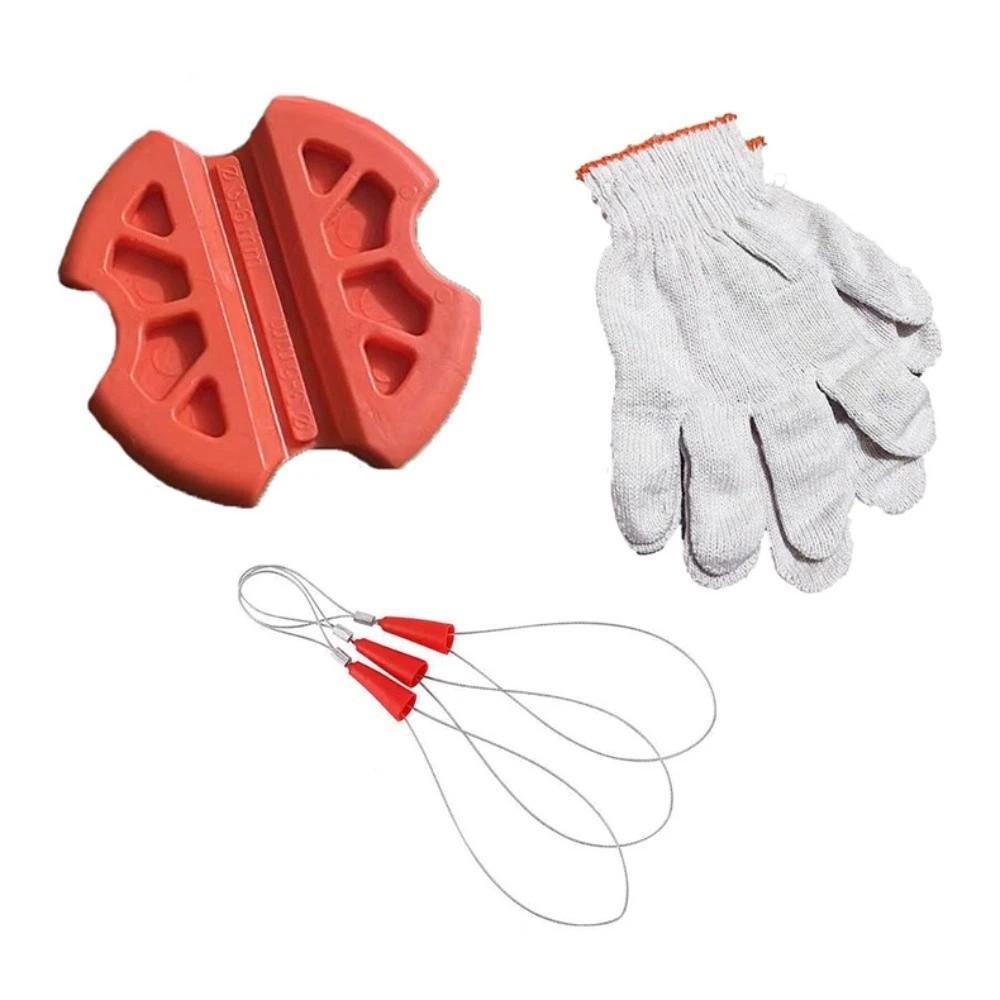 Perforated Tube Cable Puller Rubber Thread Fish Tape Fastener Fastening Tool Safety Glove