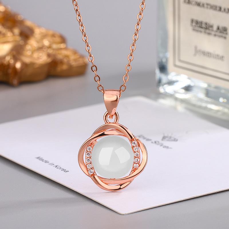 Этническое колье с подвеской из циркона и зеленого агата с желтым, красным, белым халцедоном для женщин