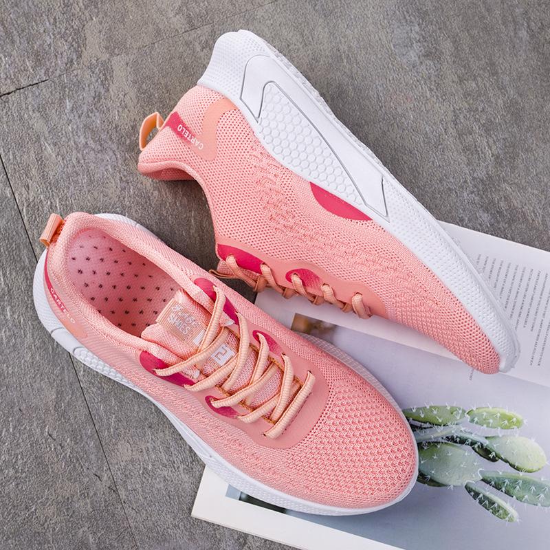 Новая женская спортивная обувь, дышащая нескользящая женская обувь для бега с сеткой
