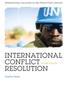Книга International Conflict Resolution