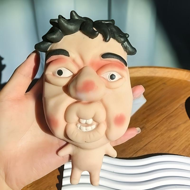 Забавная уродливая сжималка для лица Коллега Разминание Выражение Лица Персонаж Игрушка-антистресс Домашняя Игрушка-розыгрыш с прыщами Милая Медленно восстанавливающаяся Подарок