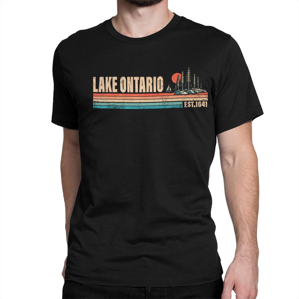 Смешные политические футболки Lake Ontario Forever Унисекс Повседневные хлопковые футболки с круглым вырезом и коротким рукавом Летняя одежда