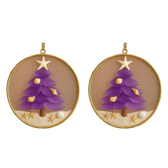 2/4 шт. Рождественское украшение для елки круглой формы ручной работы пляжный декор с морской звездой