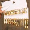 17KM Gold Color Vintage Circle Hoop Earrings для женщин и девочек, простые модные геометрические серьги-подвески, модные украшения для вечеринки