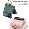 Anti -Slip Hard Pc Mobile Phone Case For Samsung Galaxy Z Flip 3 5g Flip3 Finger Ring Holder Precise Cutout Cover