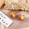 Design Lady Party Temperament Women  Earrings Korean Style Earrings Enamel Ear Buckle Stud Earrings