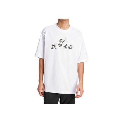 adidas Мягкая Удобная Дышащая Свободная Футболка с Коротким Рукавом Унисекс Топы Белая JZ3275