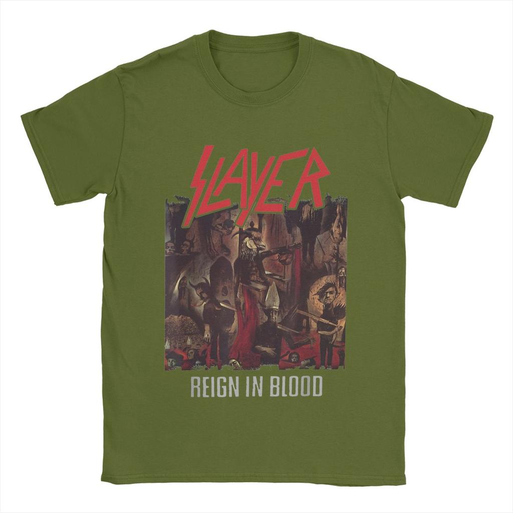 Men's Slayer Band T Shirt Pure Cotton Clothing Novelty Short Sleeve Round Collar Tees Birthday Present T-Shirt