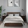 VidaXL Bedside Tables 2 Pcs Brown Oak Engineered Wood and Metal, Side Table, Bedside Cabinet, Side Table for 848708