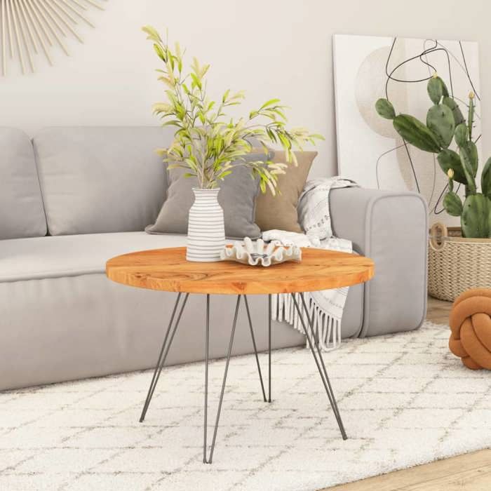 VidaXL Столешница Ø50x3,8 см круглая массив дерева акации 370049