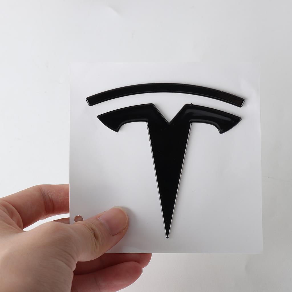 bntfg6 1pcs Car Front For Tesla ModeY Model3 Hood Cover Emblem Sticker Styling Body Rear Trunk Badge Decal Auto Decoration Accessories