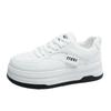 Women White Sneakers Autumn Lace Up Thick Bottom Casual Flats Anti-slip Outdoor Walking Sports Board Shoes Sapatos Femininos