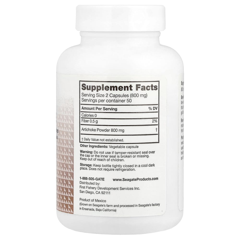 Seagate Artichoke 400mg Veggie Capsules, 100 Count